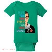 Speak Your Mind Even If Your Voice Shakes Feminist Baby Bodysuit thumb 0