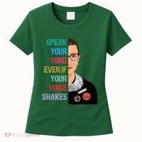 Speak Your Mind Even If Your Voice Shakes Feminist Women's T-Shirt thumb 0