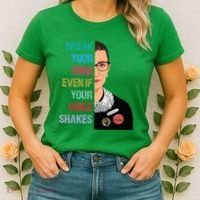 Speak Your Mind Even If Your Voice Shakes Feminist Women's T-Shirt thumb 2