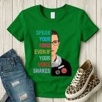 Speak Your Mind Even If Your Voice Shakes Feminist Women's T-Shirt thumb 3