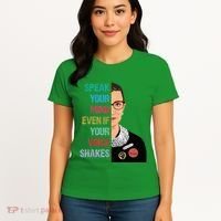 Speak Your Mind Even If Your Voice Shakes Feminist Women's T-Shirt thumb 4