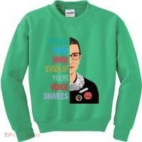 Speak Your Mind Even If Your Voice Shakes Feminist Kids Sweatshirt thumb 0