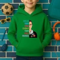 Speak Your Mind Even If Your Voice Shakes Feminist Kids Hoodie thumb 2