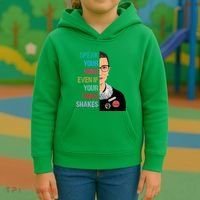Speak Your Mind Even If Your Voice Shakes Feminist Kids Hoodie thumb 3