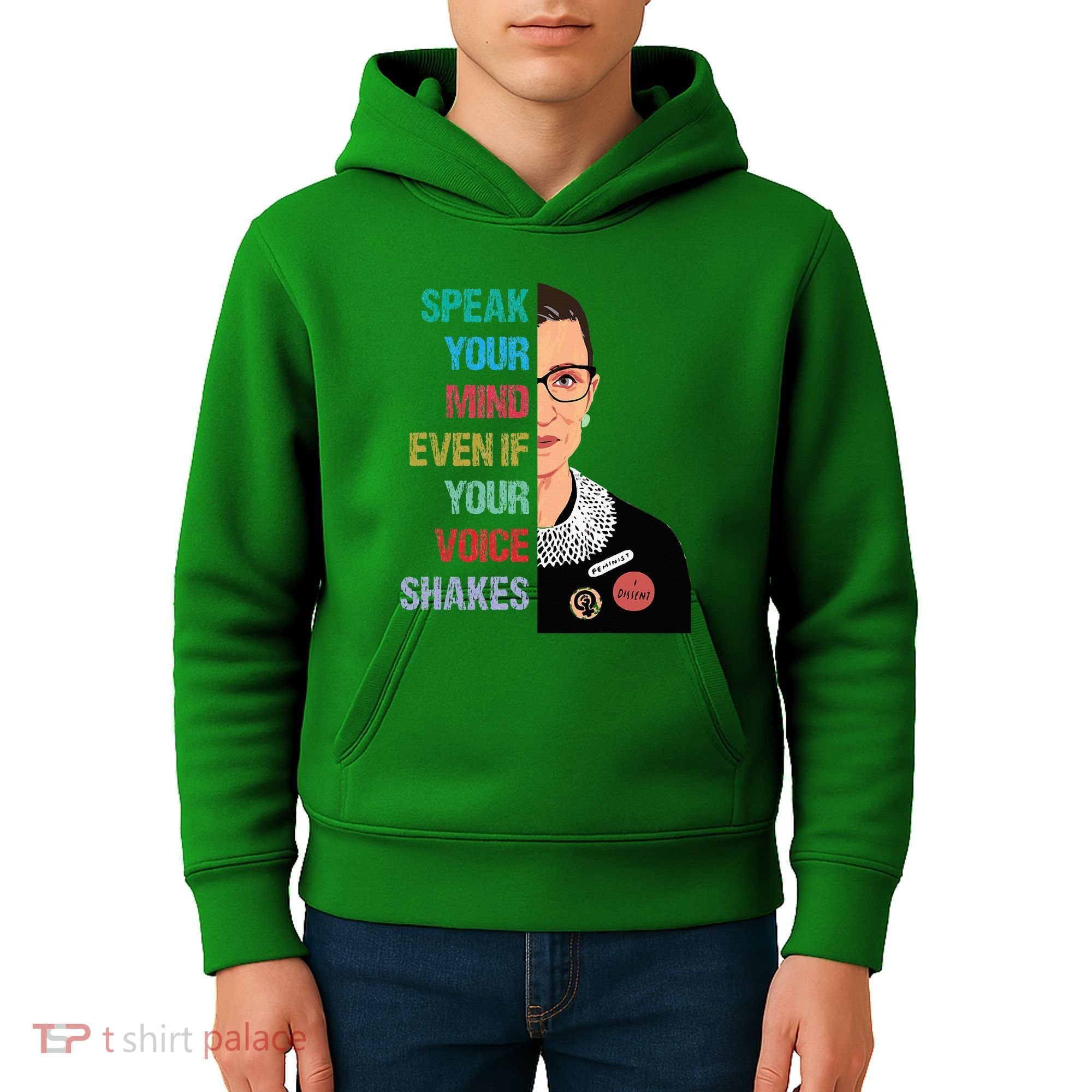 Speak Your Mind Even If Your Voice Shakes Feminist Kids Hoodie