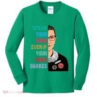 Speak Your Mind Even If Your Voice Shakes Feminist Kids Long Sleeve Shirt thumb 0