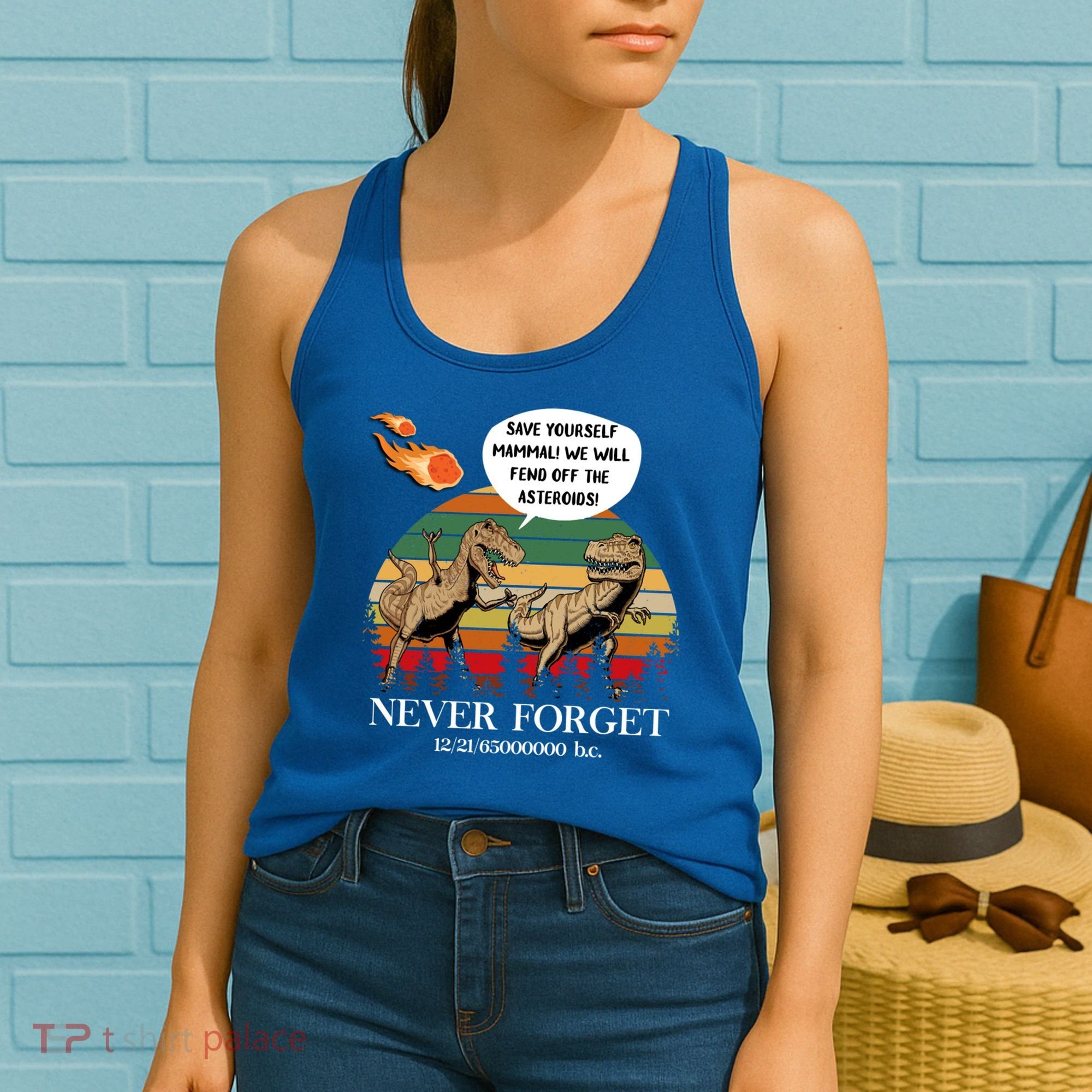 Save Yourself Mammal We Will Fend Off The Asteroids Gift Women's Tank Top