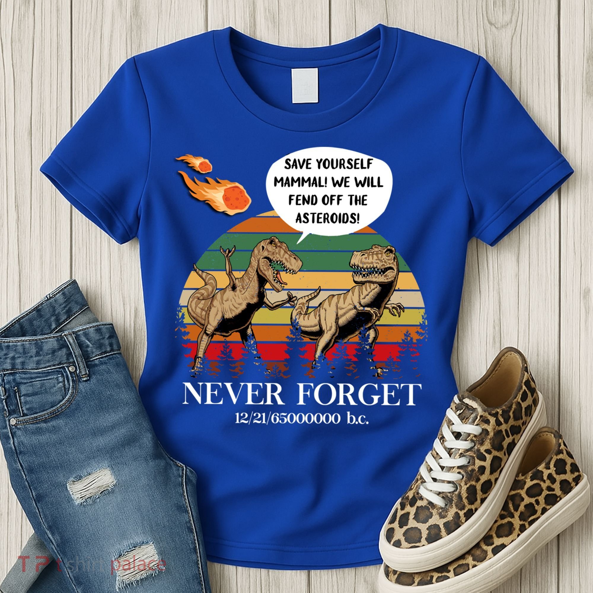Save Yourself Mammal We Will Fend Off The Asteroids Gift Women's T-Shirt