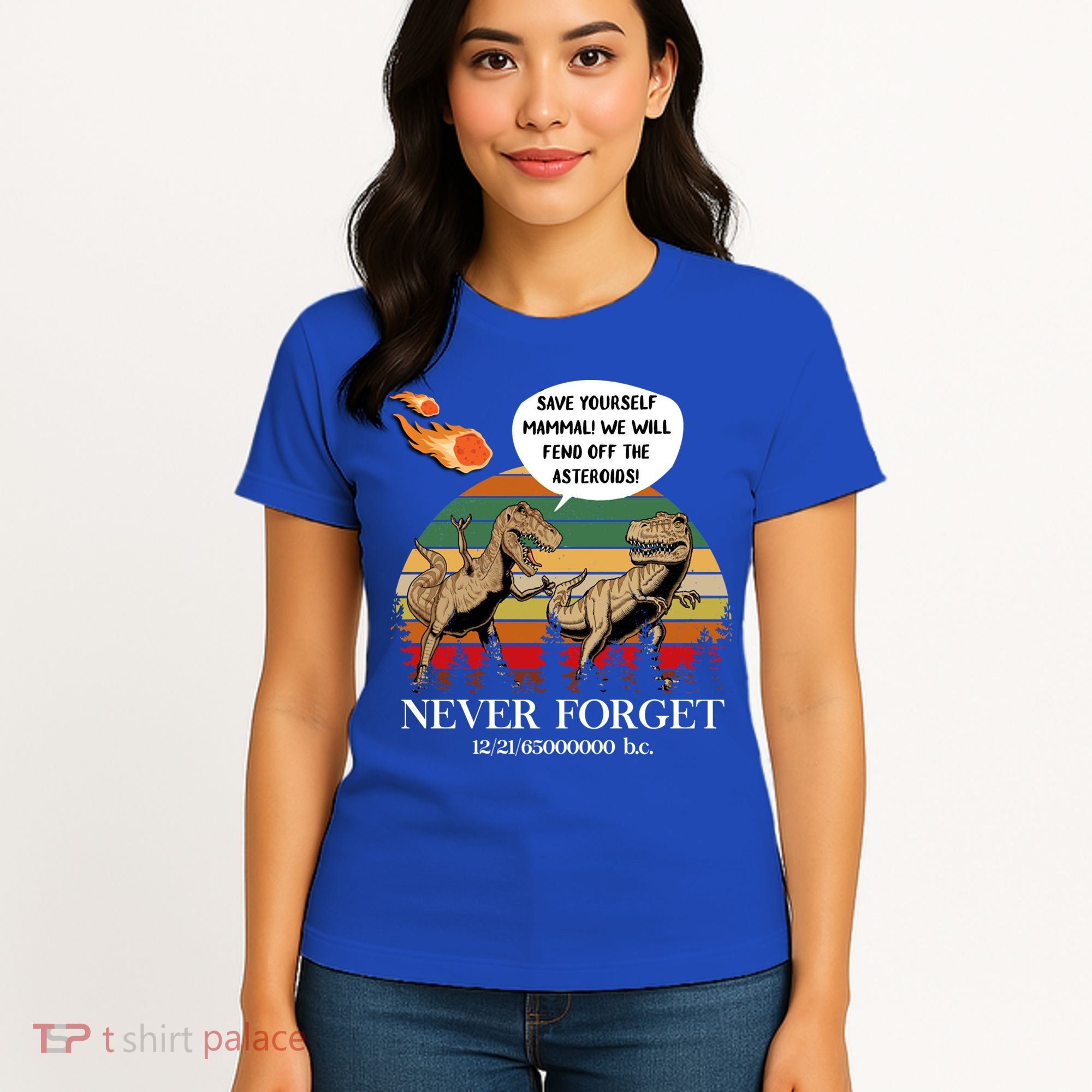 Save Yourself Mammal We Will Fend Off The Asteroids Gift Women's T-Shirt