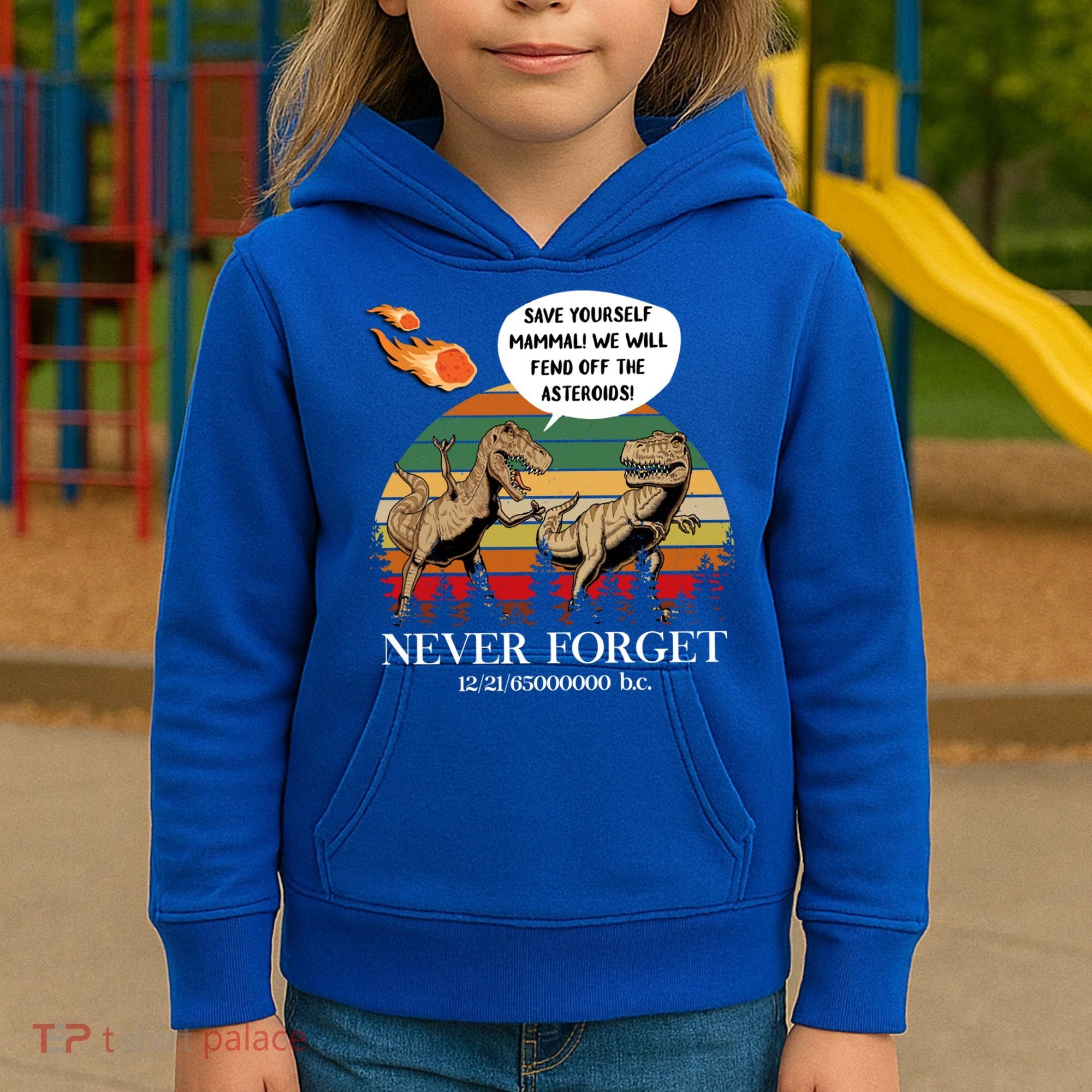 Save Yourself Mammal We Will Fend Off The Asteroids Gift Kids Hoodie