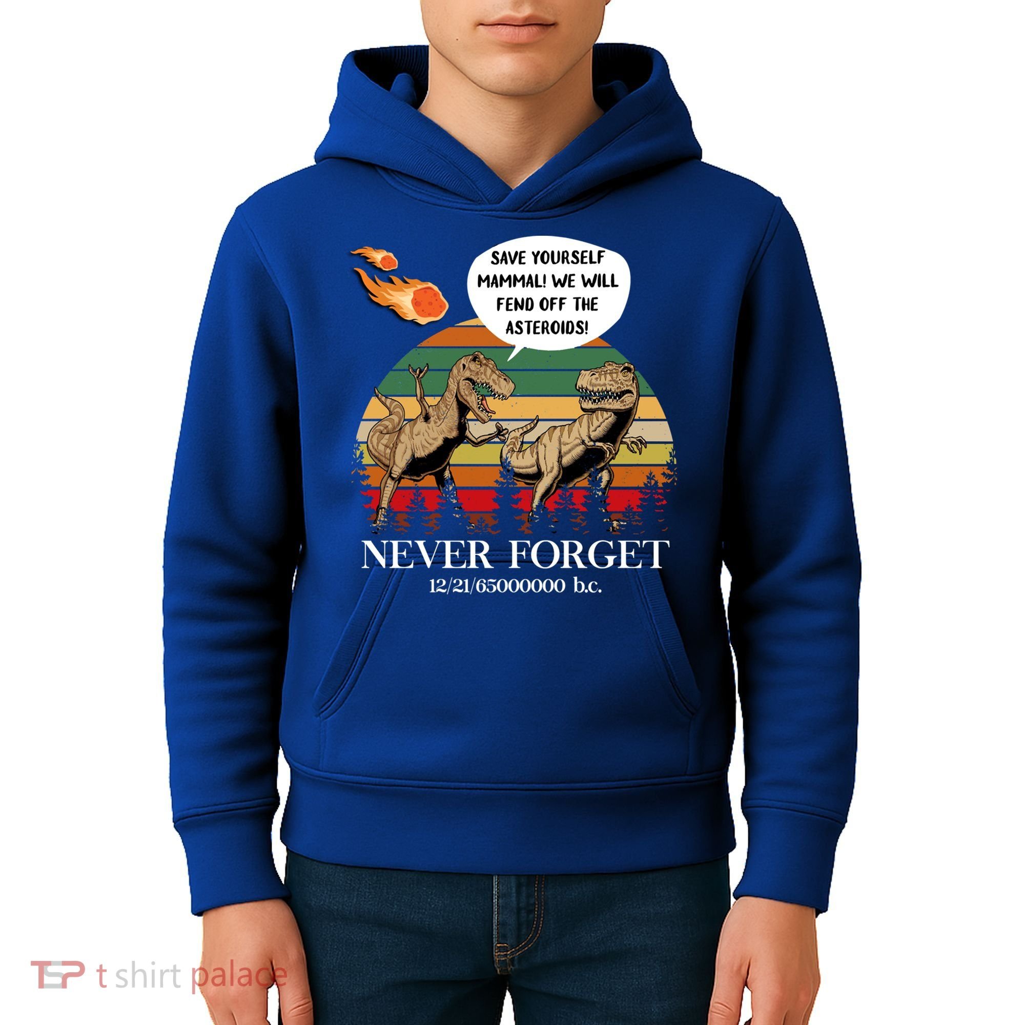 Save Yourself Mammal We Will Fend Off The Asteroids Gift Kids Hoodie