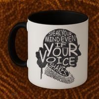 Speak Your Mind Even If Your Voice Shake Coffee Mug thumb 2