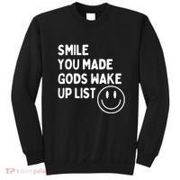 Smile You Made GodS Wake Up List | Positively Saying Sweatshirt thumb 0