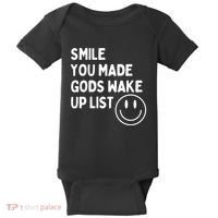 Smile You Made GodS Wake Up List | Positively Saying Baby Bodysuit thumb 0