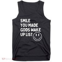 Smile You Made GodS Wake Up List | Positively Saying Tank Top thumb 0