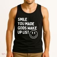 Smile You Made GodS Wake Up List | Positively Saying Tank Top thumb 3