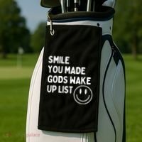 Smile You Made GodS Wake Up List | Positively Saying Golf Towel thumb 2