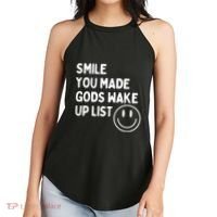 Smile You Made GodS Wake Up List | Positively Saying Women's Perfect Tri Rocker Tank thumb 2