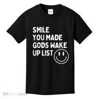 Smile You Made GodS Wake Up List | Positively Saying Kids T-Shirt thumb 0