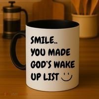 Smile You Made GodS Wake Up List Christian Jesus Apparel Coffee Mug thumb 4