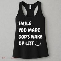 Smile You Made GodS Wake Up List Christian Jesus Apparel Women's Tank Top thumb 3