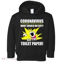 Symptoms Cough Fever Buy All The Toilet Paper Coronapocalypse Toddler Hoodie thumb 0