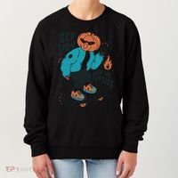 See You On The Flip Side Pumpkin Skateboard Halloween Women's Sweatshirt thumb 0