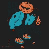 See You On The Flip Side Pumpkin Skateboard Halloween Women's Sweatshirt thumb 2