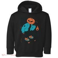 See You On The Flip Side Pumpkin Skateboard Halloween Toddler Hoodie thumb 0