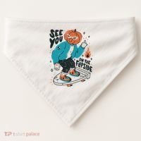 See You On The Flip Side Pumpkin Skateboard Halloween USA-Made Doggie Bandana thumb 0