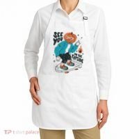 See You On The Flip Side Pumpkin Skateboard Halloween Apron thumb 2