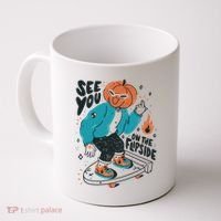 See You On The Flip Side Pumpkin Skateboard Halloween Coffee Mug thumb 0