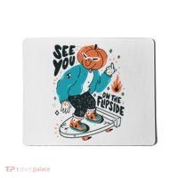 See You On The Flip Side Pumpkin Skateboard Halloween Mousepad thumb 0