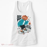 See You On The Flip Side Pumpkin Skateboard Halloween Women's Tank Top thumb 0