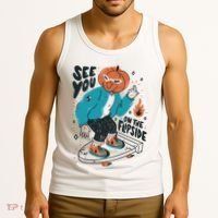 See You On The Flip Side Pumpkin Skateboard Halloween Tank Top thumb 3