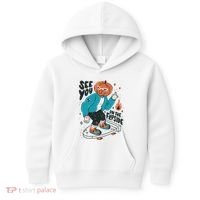 See You On The Flip Side Pumpkin Skateboard Halloween Kids Hoodie thumb 0