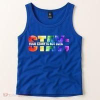 Stay Your Own Story Is Not Over Suicide Awareness Meaningful Gift Tank Top thumb 2