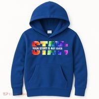 Stay Your Own Story Is Not Over Suicide Awareness Meaningful Gift Kids Hoodie thumb 0