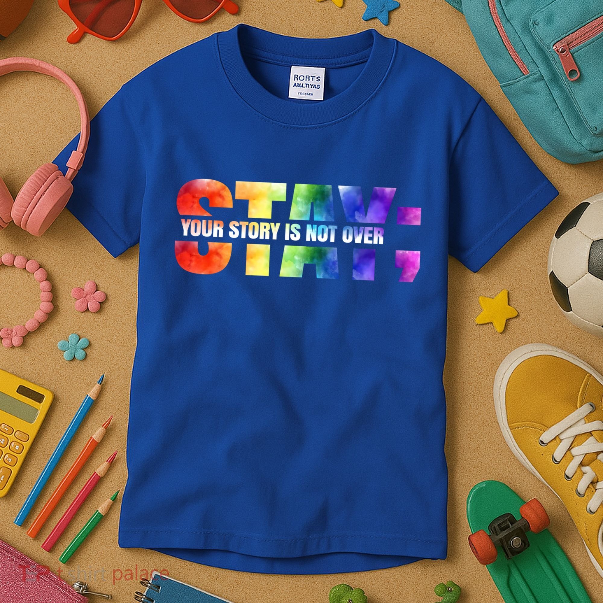 Stay Your Own Story Is Not Over Suicide Awareness Meaningful Gift Kids T-Shirt