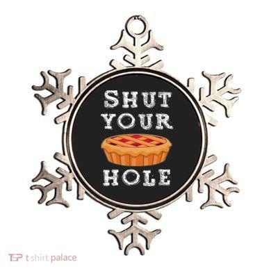 Shut Your Pie Hole Hilarious Sarcastic Thanksgiving Funny Ornament