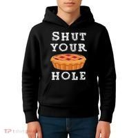 Shut Your Pie Hole Hilarious Sarcastic Thanksgiving Funny Kids Hoodie thumb 4