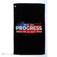 Stick Your PROGRESS Where The Sun Don't Shine Golf Towel thumb 0