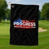 Stick Your PROGRESS Where The Sun Don't Shine Golf Towel thumb 1