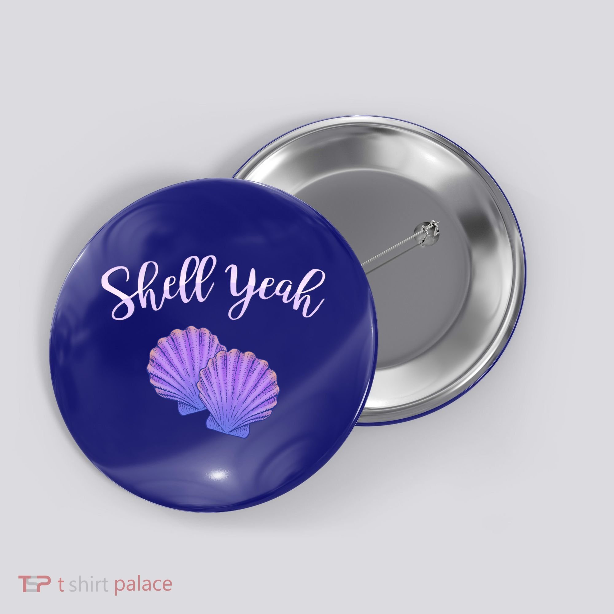 Shell Yeah Summer Vacation Beach Cute Gift Button