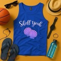 Shell Yeah Summer Vacation Beach Cute Gift Tank Top thumb 4