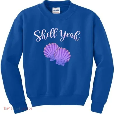 Shell Yeah Summer Vacation Beach Cute Gift Kids Sweatshirt
