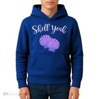 Shell Yeah Summer Vacation Beach Cute Gift Kids Hoodie thumb 4