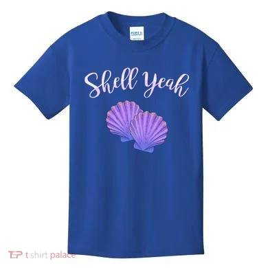 Shell Yeah Summer Vacation Beach Cute Gift Kids T-Shirt