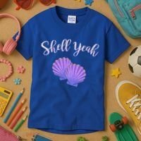 Shell Yeah Summer Vacation Beach Cute Gift Kids T-Shirt thumb 3