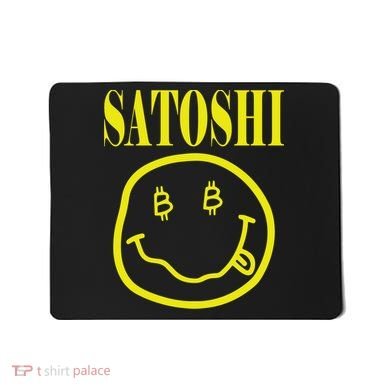 Satoshi Yellow Smiley Face Mousepad
